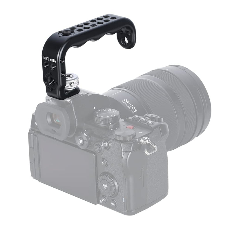 NICEYRIG Camera Hot Shoe Handle Grip, Ergonomic Shoe Mount Handgrip - 451