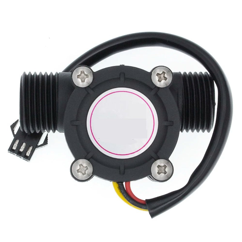 DollaTek YF-S201 Water Flow Sensor Flow Meter Hall Flow Sensor Water Control 1-30L/min DC 5-18V for 1/2 Inch Water Heater Water Dispenser