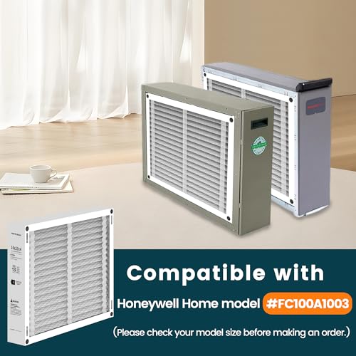 2-Pack 16x20x4 Air Filter Compatible with Honeywell FC100A1003, MERV 13 HVAC Furnace Filter Replacement, Foldable Design, Actual Size:15.94"x19.75"x4.38"
