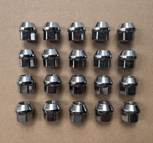 20pcs 7/16"-20 Open-end Style Lug Nuts 3/4" 19mm Hex Replacement for Elder Chevy Buick Pontiac Oldsmobile