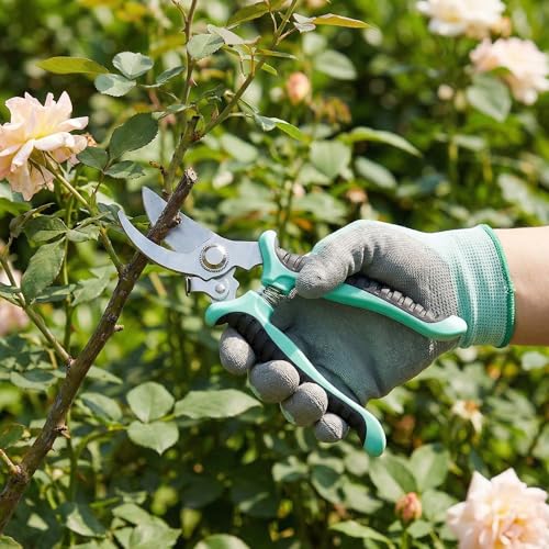 Lothee 9 Pcs Garden Pruning Shears Bulk, Gardening Shears&Scissors, Green
