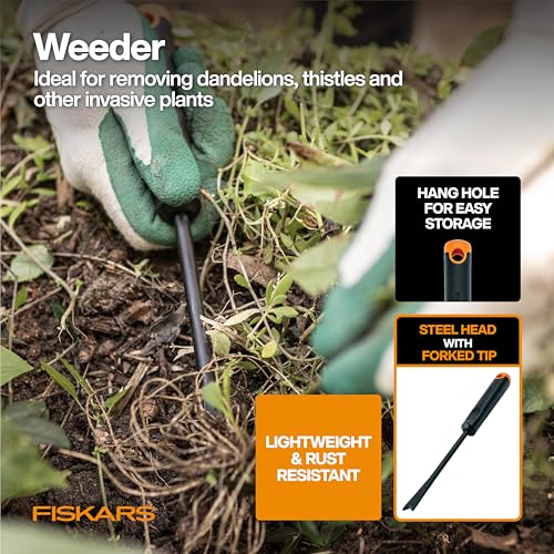 Fiskars 6-Piece Vegetable Gardening Essentials Tool Set w/Garden Shears