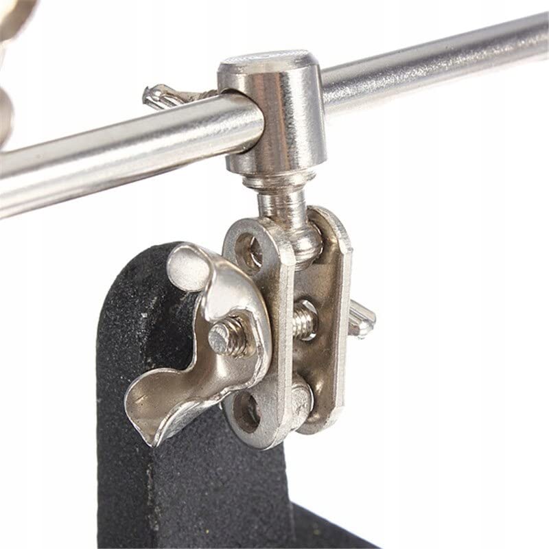 Retoo soldering aid third hand with 2.5X magnifying glass and 2 helping hands, soldering station with magnifying lamp and 2 flexible metal arms for craft lovers, welders, jewelry makers, soldering iron station, soldering accessories