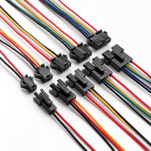 YIXISI 480 Pieces 2.5 mm 2/3/4-Pin JST-SM Connector Kit, JST SM Male and Female Crimp Terminal Housing Plug Kit 2/3/4 Pin - 480pcs