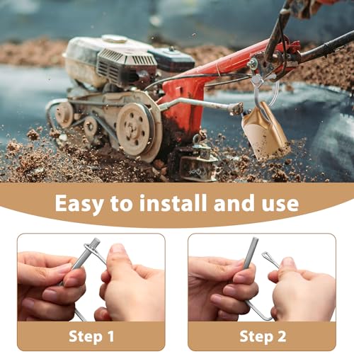 XOOL 22PCS Shaft Locking Pin, Zinc-Plated Heavy Duty Safety Pins, Trailer Coupler Pins, Square & Arch Shapes, Premium Carbon Steel 22PCS Silver