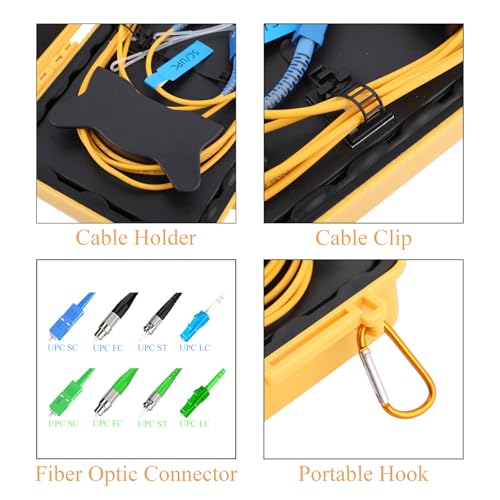 Fiber Optic OTDR Launch Cable Box, SC/APC-LC/APC 300M Single Mode