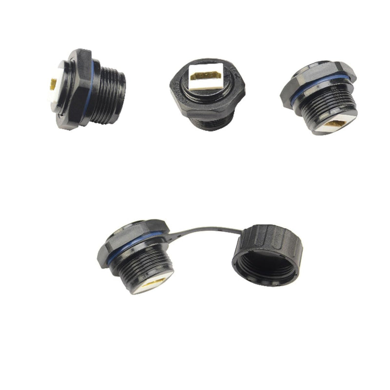 PENGLIN 2PCS HDMI Waterproof Connector, 4K HDMI Panel-Mount Coupler Extender Socket for TV, Laptop, PC, Monitor, DVD Player