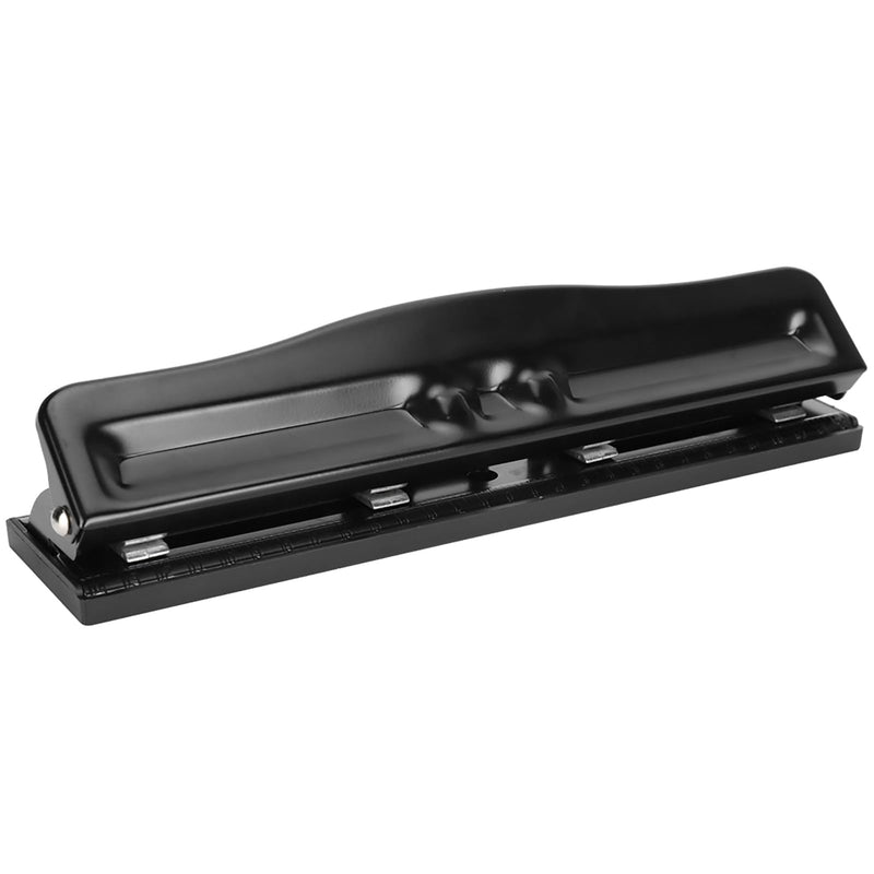 4 Hole Adjustable Punch Manual Home Paper Punching Machines 999D 10 Sheet Capacity Paper Punch Puncher for Office School Crafts Accessories Teacher Supplies, 11.4 x 2.6 x 2.2in