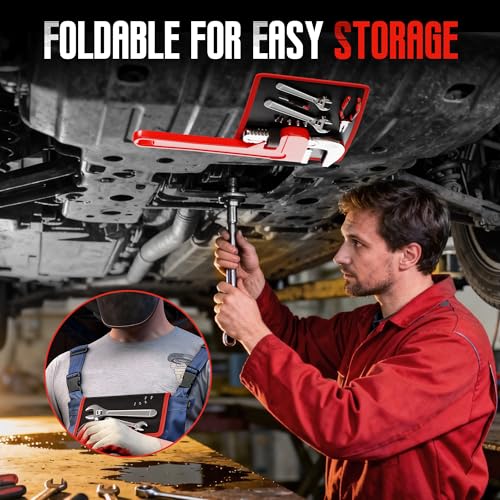 3 Piece Magnetic Tool Mat, 40 lbs Magnetic Tool Holder Red