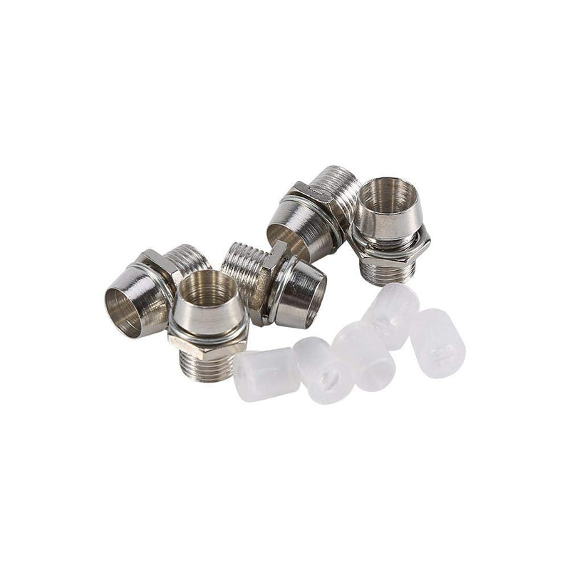 LED lamp holder, 50 pieces LED holder made of galvanized aluminum base, ring, nut and stopper. Suitable for 5mm LED