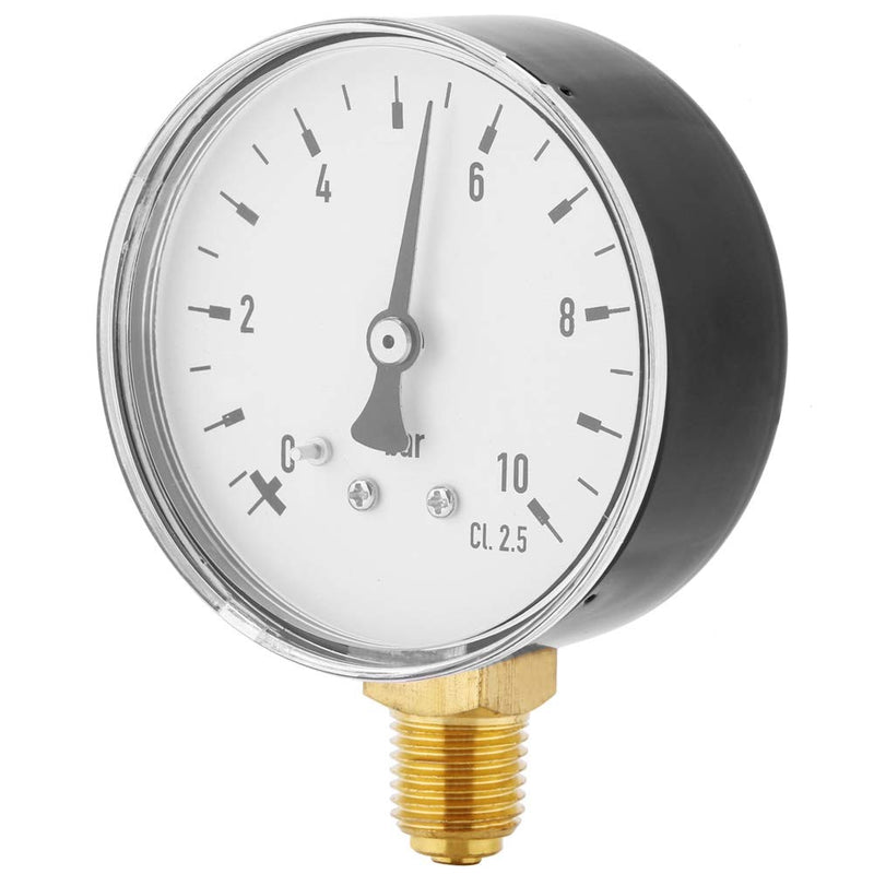 Air Oil Water Pressure Gauge 1 4 Inch NPT 0 10 Bar Side Mount Pressure Gauge Metal Inch Air Gauge Pressure Gauge Pressure