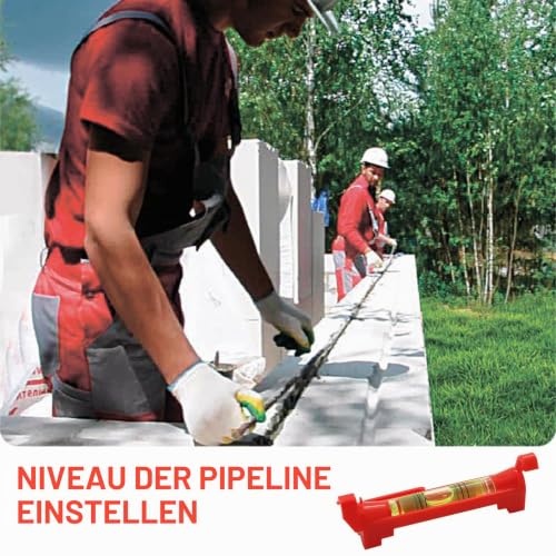 8 Pieces Hanging Spirit Level for Plumbing, Surveying, Bricklaying, Engineering, Metalworking, Tiling, Construction Red (Line Spirit Level)