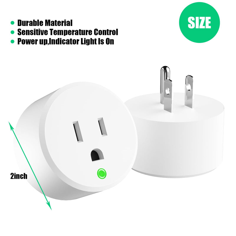 Thermostatically Controlled Outlet - On at 32°F/Off at 50 °F, Thermostat Plug Outlet, No Need to Close Manually, for Chicken Water Coop Heater Heated Water Bowl Bird Bath Deicer Roof Cable (4 Pcs) White 4Pcs