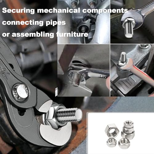 550 Pack SAE & Metric Hex Nuts Kit, 304 Stainless Steel Metric and SAE (550Pcs)