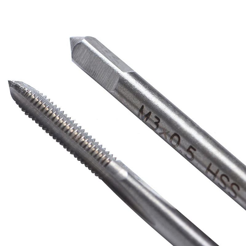 Saipor 10 pieces tap set M1-M3.5 metric HSS tap drill thread cutting tool set with adjustable tap wrench M1-M8