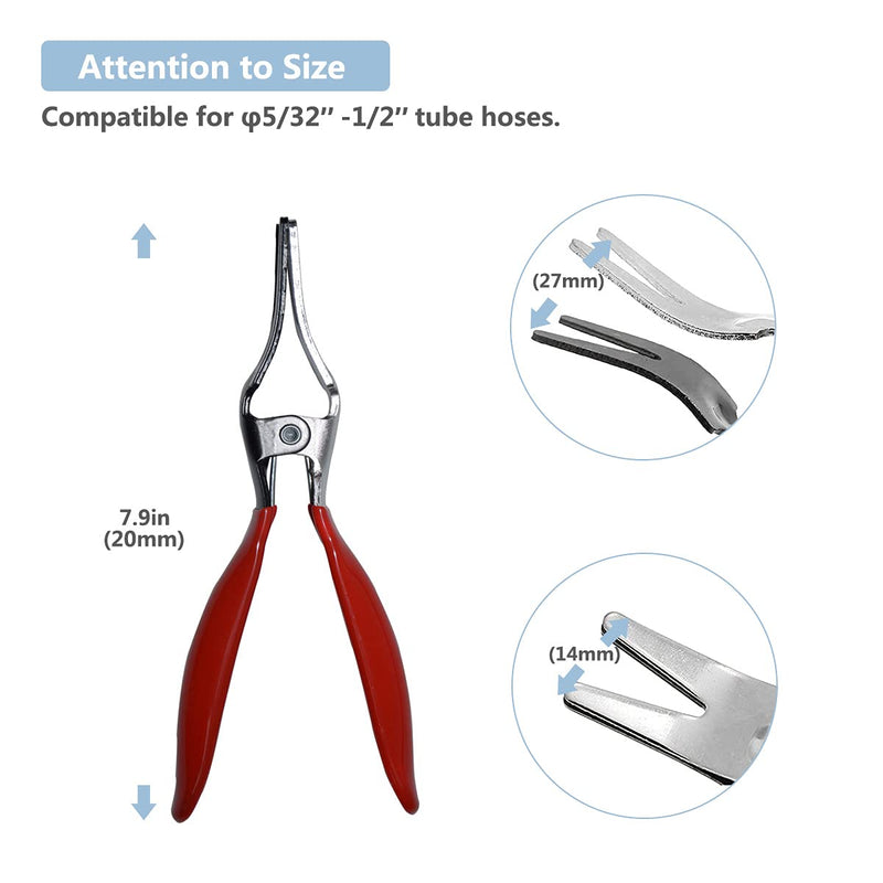 CNWOOAIVE Hose Remover Pliers Automobile Vacuum Hose and Fuel Line Tube Hose Removal Tool