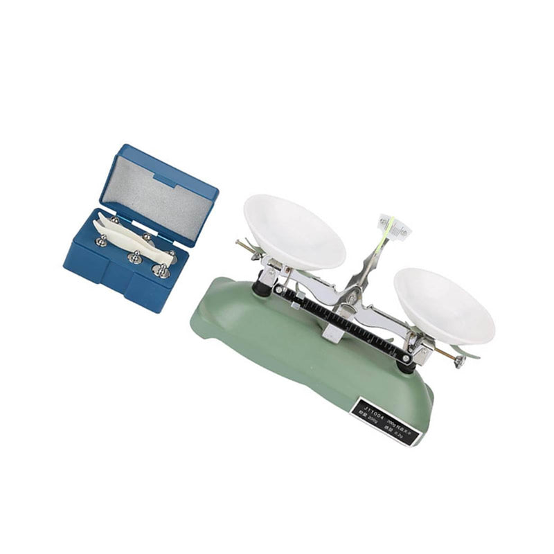 Fafeicy Laboratory Scales 200 g Precision 0.2 g Mechanical Scales with Weights Tweezers for Chemistry Physics Experiments Laboratory Supplies Precision Measurement Analysis Scales