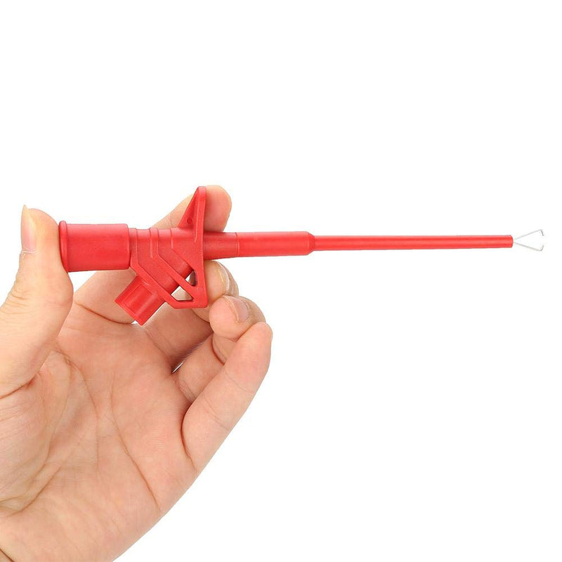Test probe, 2 pieces. P5004 test hook clamp, quick insulated, quick professional test clamp, nickel plating, surface treatment, flexible high voltage probe