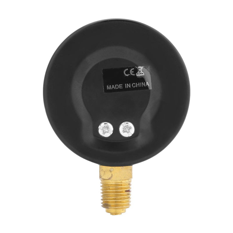 Mini pressure gauge for air, oil or water, 60mm pressure display with 1/4 inch NPT thread connection, 0-6 bar display range
