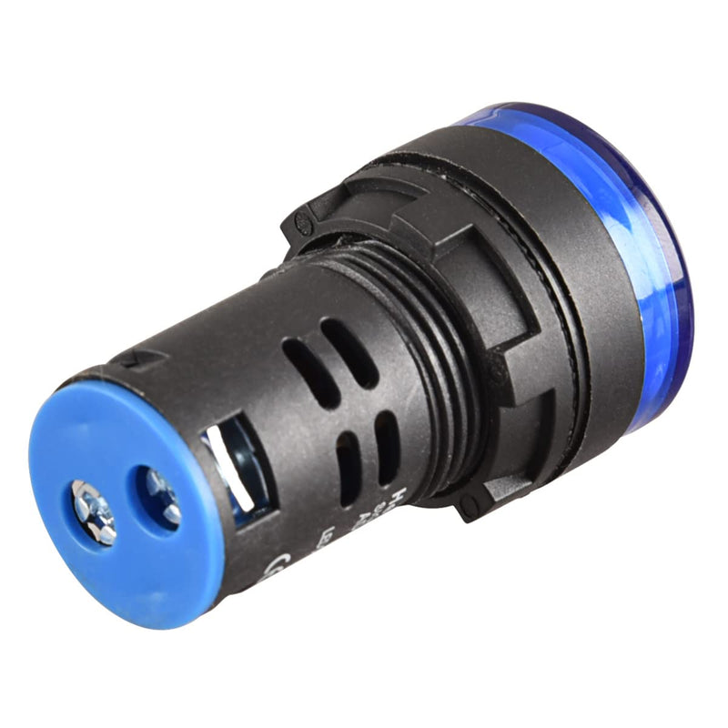 Heschen 22mm LED indicator light AD16-22D/S 24VDC 20mA blue light color pack of 5