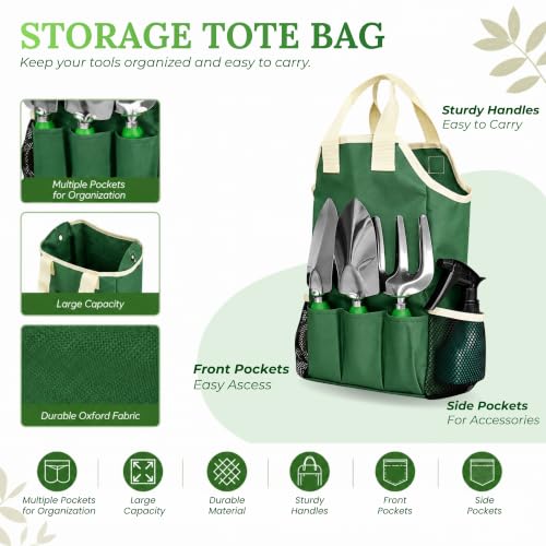 GardenHOME 11-Piece Gardening Tool Set – Garden Kit with Tote Bag, Apron & Accessories, Perfect Gardening Gifts for Women, Moms, and Beginners 11piece