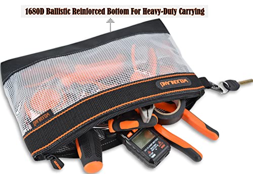 WELKINLAND Clear Tool Pouch, 4-Pack 12-Inch Zippered Tool Pouch