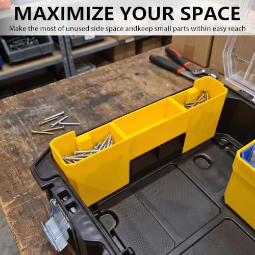 Side Deep Organizer Compatible with DeWalt TSTAK Tool Box | Space-Maximizing Storage Insert for Underutilized Side Cavity | Modular Workshop Accessory