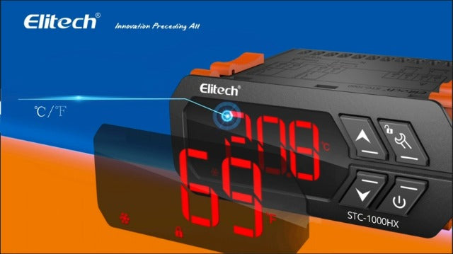 Elitech STC-1000HX Digital Temperature Controller Thermostat with Alarm Thermostat Intelligent LED -50℃ ~ 99℃ with Sensor AC10V-220V