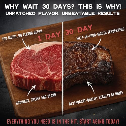 Dry Age Bag for Beef Steak. Easily Create Delicious DIY Aged Meat. Breathable Membrane Kit, Lab Tested Safe & Effective 5pcs. 8x12 in (20x30 cm), 1-4 lb 0.5-2 kg - Artisan Meat LAB