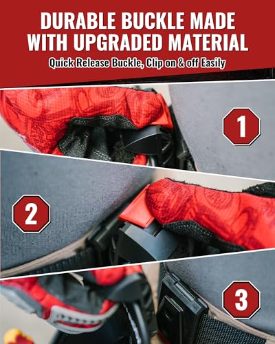 Electrician Tool Pouch with Quick Detach Belt Clip, Heavy Duty Tool Belt Pouches with Notebook Pocket, Tape Measure Holder & Screwdriver Loops for Carpenter, Contractor, HVAC Tech & DIY Large Pouch with Belt