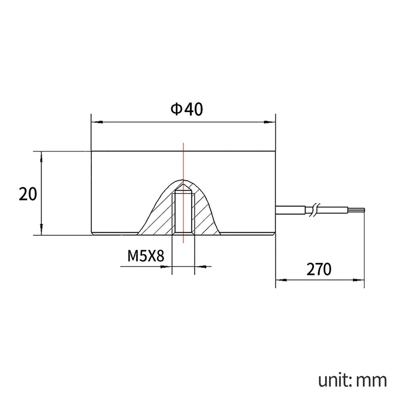 Heschen electromagnet magnet P40/20, outer diameter: 40 mm, DC 24 V, 25 kg