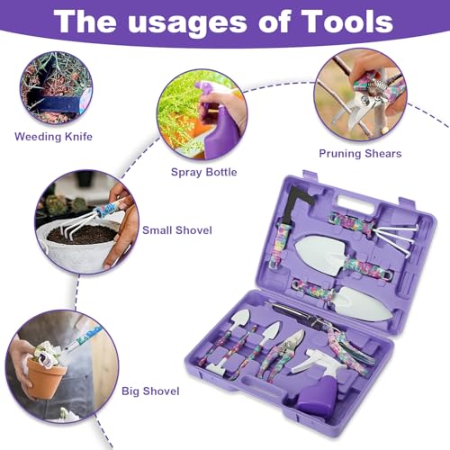 Gardening Gifts for Mom Kit, Garden Hand Tool Set for Women