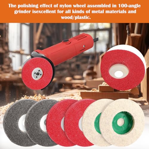 18 Pack 4 Inch Buffering Wheels Polishing Kit with Compound for Angle Grind