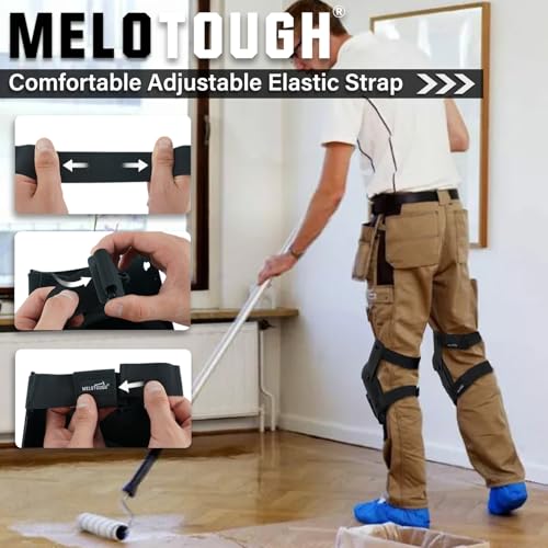 MELOTOUGH Small Tool Pouch with Belt Clip,Small Tool Holder Pouch, Min Work Organizer Tool Holster and Knife Holder,Knee Pads for Work,Construction,Flooring,Gardening-Comfortable and Flexible(Black)