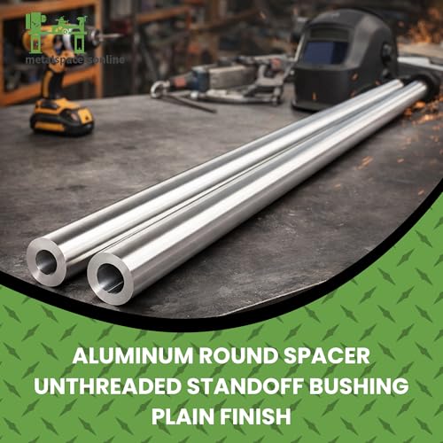 Aluminum Spacer 3/4" OD x .40" ID x 36" Long Round Spacer 2 Pack