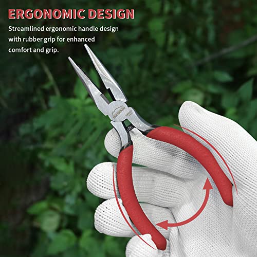 Needle Nose Pliers, 5 Inch, 10 Pack, Jewelry Making Tools 10 Pcs