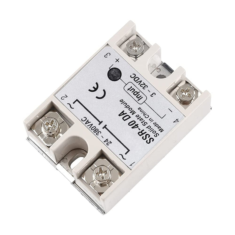diymore 24V-380V SSR-40DA 40A 3-32V DC-AC Solid State Relay Module