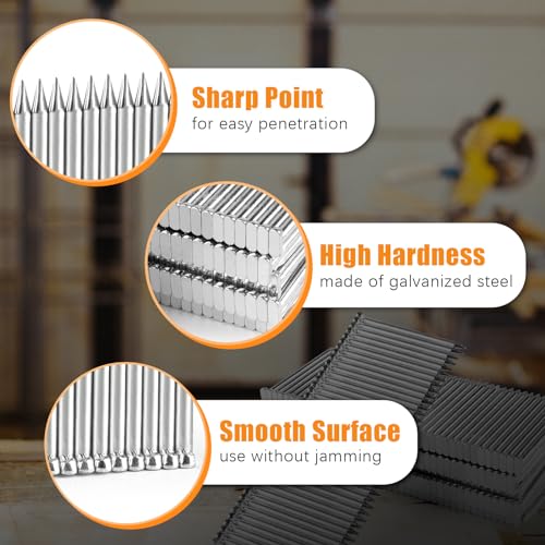 KIMSING 14 Gauge 1-1/2-Inch (38mm) Concrete Nails 800PCS/Box ST38 Nails(800 PCS/BOX)
