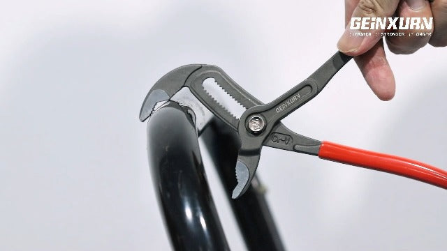 GEINXURN 7/10/12-Inch Water Pump Pliers Set, 3PCS Groove Joint Pliers V-Jaw with Push-Lock, Fast Adjustable Slip Joint Pliers Set for Plumbing, Home Repair, and Pipe Fittings