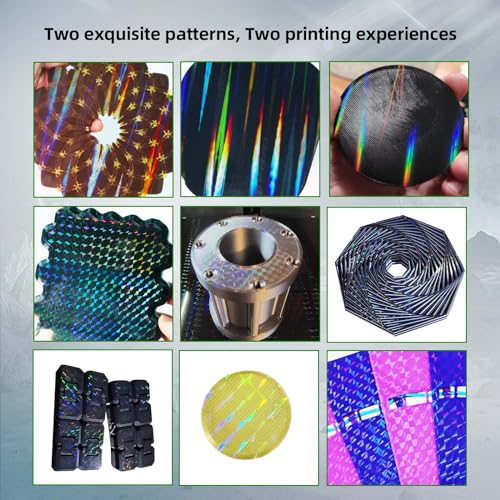IdeaFormer H1H Build Plate 235 x 235 mm Smooth Rainbow Streak + Phantom Beam Spring Steel Plate for Creality K1/K1C/Ender 5 S1/Ender 3 S1/Ender 3 V3 etc. 235x235