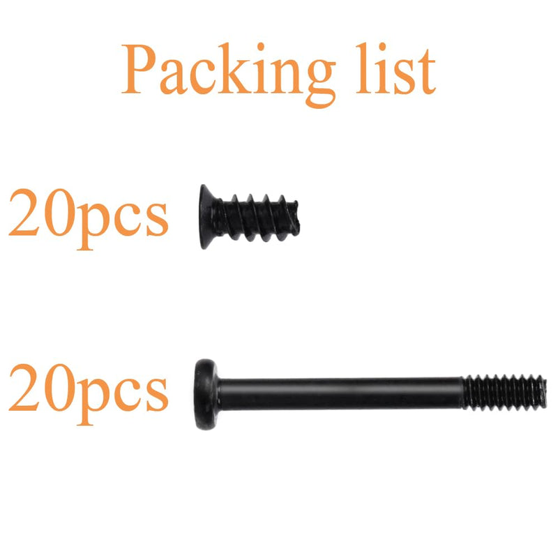 SGTKJSJS Computer Cooling Fan Mount Screws Kit - Long & Short Screws (#6-32x30mm, M5x10mm) - 20PCS Each