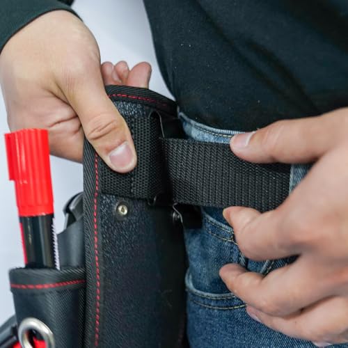 Small Tool Pouch with Belt Clip & Work Belt 2-Inch Wide Quick Release Buckle