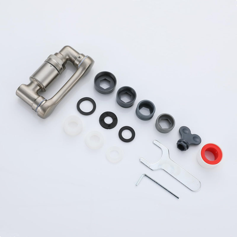 1080 Degree Rotating Faucet Extender Kitchen Sink Aerator Extension Brushed Nickel 1