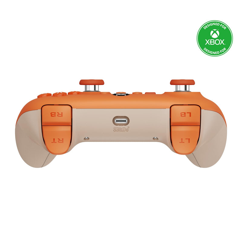 8BitDo Ultimate C Wired Controller for Xbox with Hall Effect Joysticks and Hall Triggers, RGB Lighting Fire Ring, Compatible with Xbox Series X|S, Xbox One, Windows 10/11 - Officially Licensed (Orange) Orange