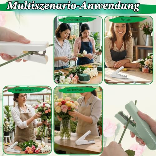 Pack of 2 Rose Thorn Remover Tool for Removal, Efficient Rose Cutting, Florist Supplies, Accessories Tools for Burr Removal for Garden, Florists, Gardening, Flower Arrangements (Green, White)