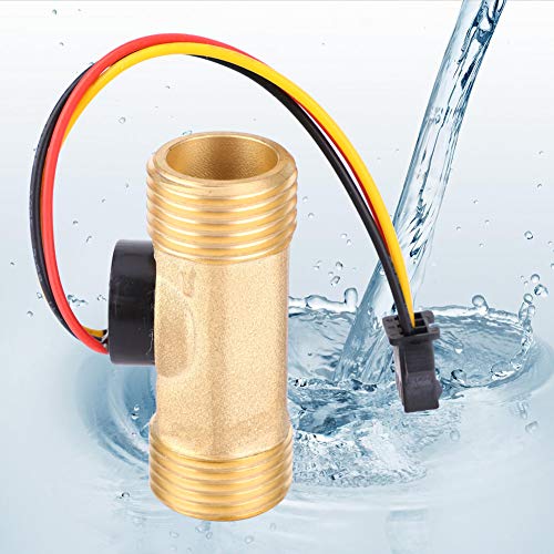 Garosa G1/2 Inch Water Flow Hall Effect Sensor Switch 52 mm Long External Thread Water Liquid Flow Meter Fluid Meter Liquid Water Meter 1-30L/min