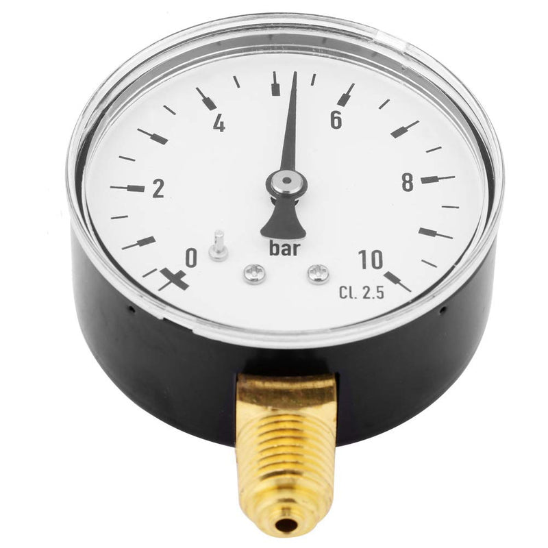 Air Oil Water Pressure Gauge 1 4 Inch NPT 0 10 Bar Side Mount Pressure Gauge Metal Inch Air Gauge Pressure Gauge Pressure