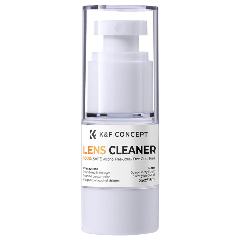 K&F Concept Spray and Microfiber Lens Cleaner Care Kit, Non-Flammable Camera Lens Cleaner and Digital Sensor Cleaning Solution,for Coated Lenses, Binoculars, Scopes, Cameras, and Glasses Liquid