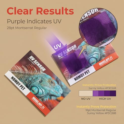 UVB Quick Test Sensor, Reusable Crawl Pet UV Test Card, Quick Detection, UVC UV Test Card, Test Strip Cards Light for Reptile UV Tests, Reptile Bulb/Light/Lamp