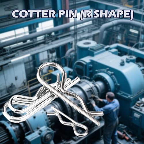 366pcs Cotter Pin Assortment Kit, 6 Sizes R Clip Pin Set